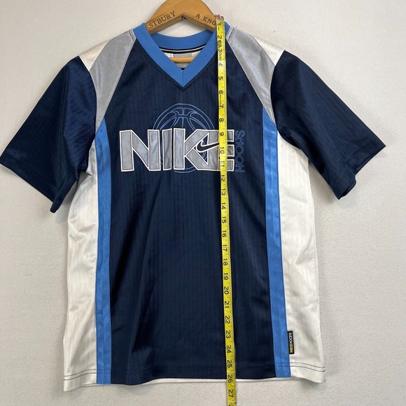 NIKE Hoops Vintage Silky Short Sleeve Basketball Warm Up Top Youth Boys Large - Picture 9 of 10